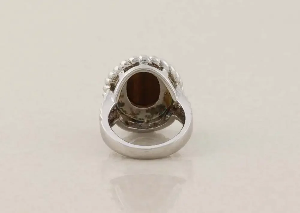 Sterling Silver Natural Tiger's Eye Ring Size 7 Ross Simons